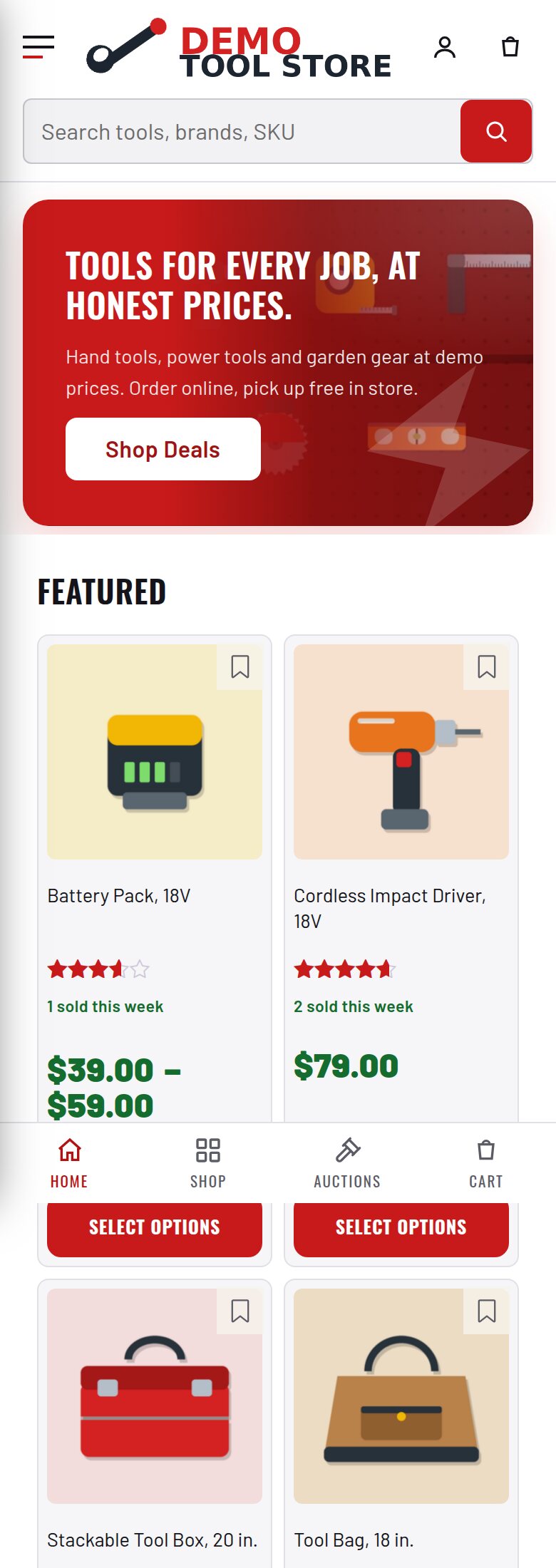 Theme: What customers see on a phone