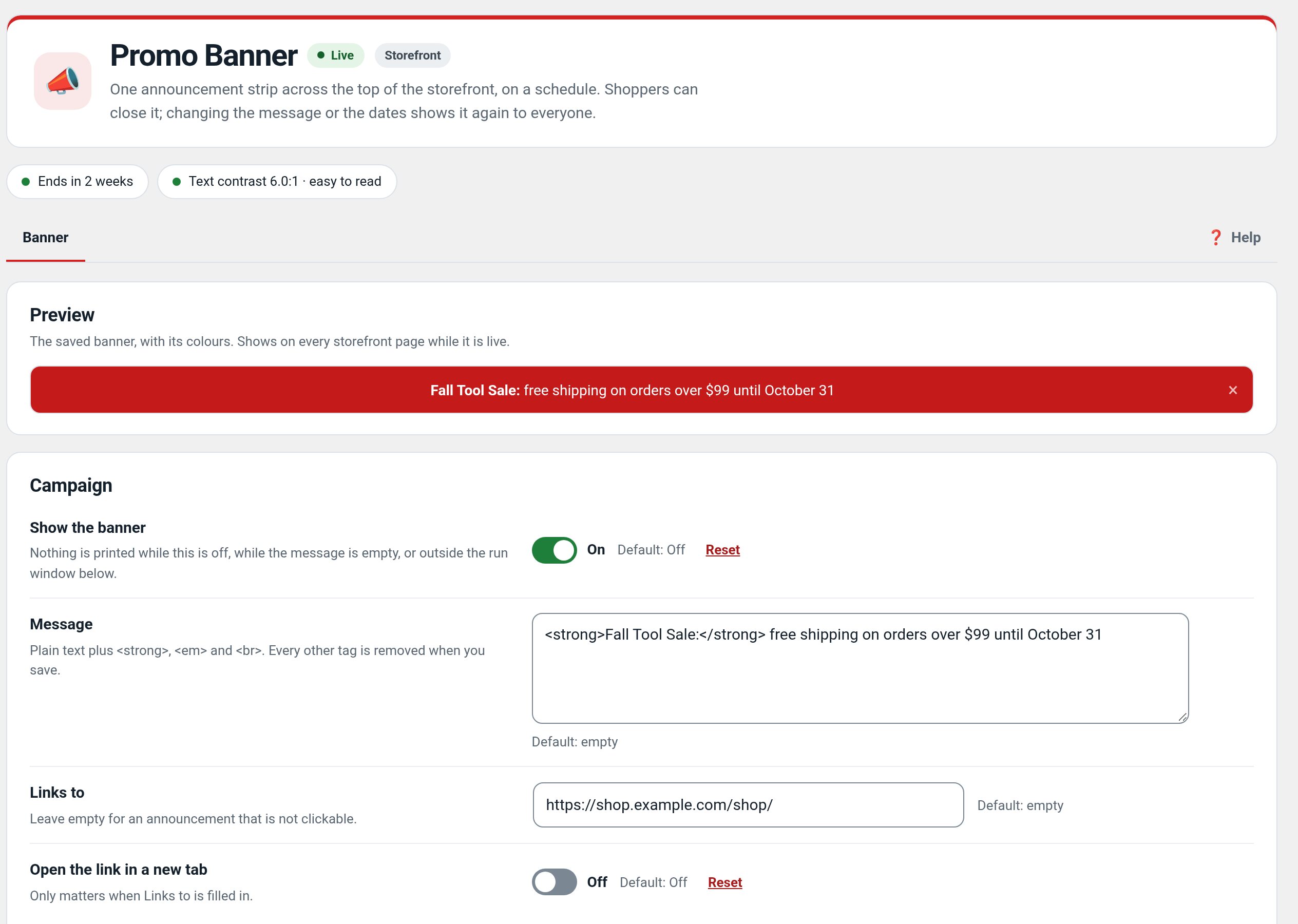 Promo: Settings in wp-admin