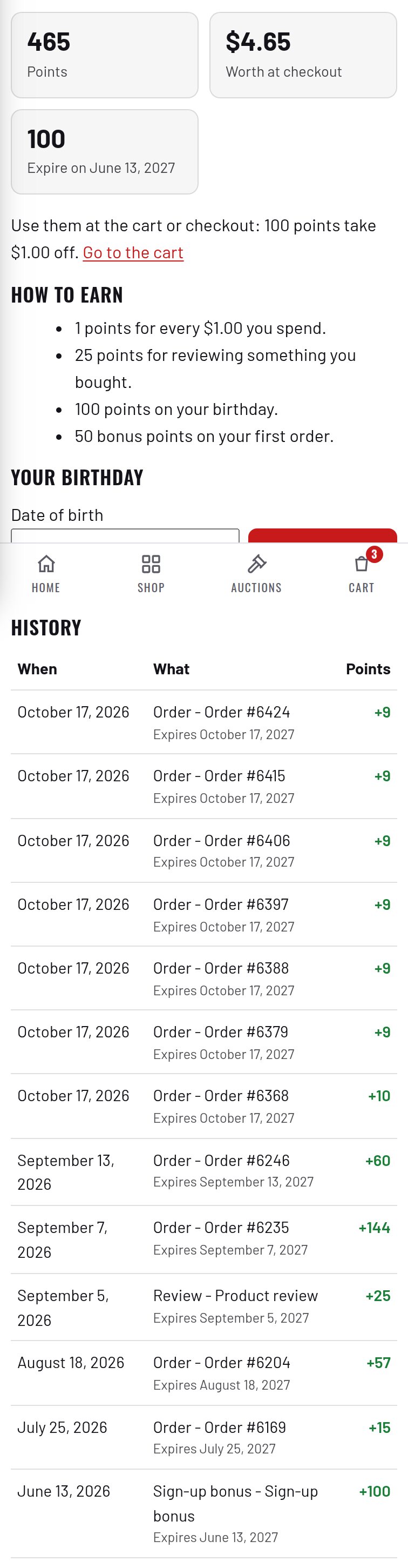 Rewards: What customers see on a phone