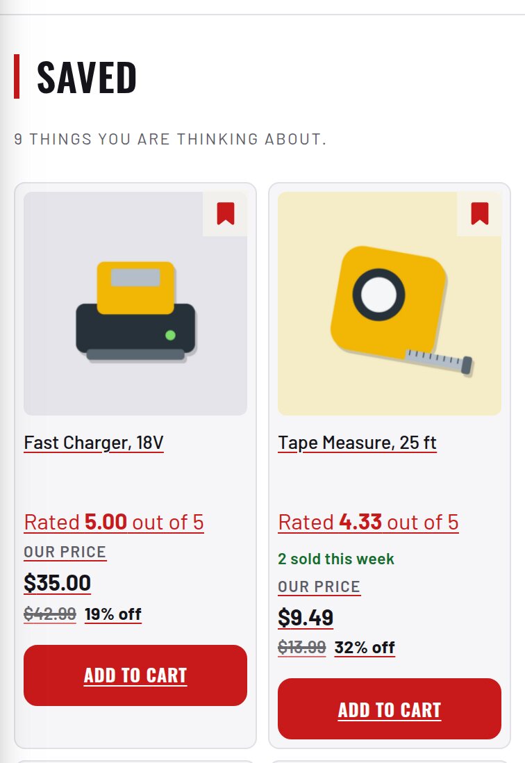 Saves: What customers see on a phone