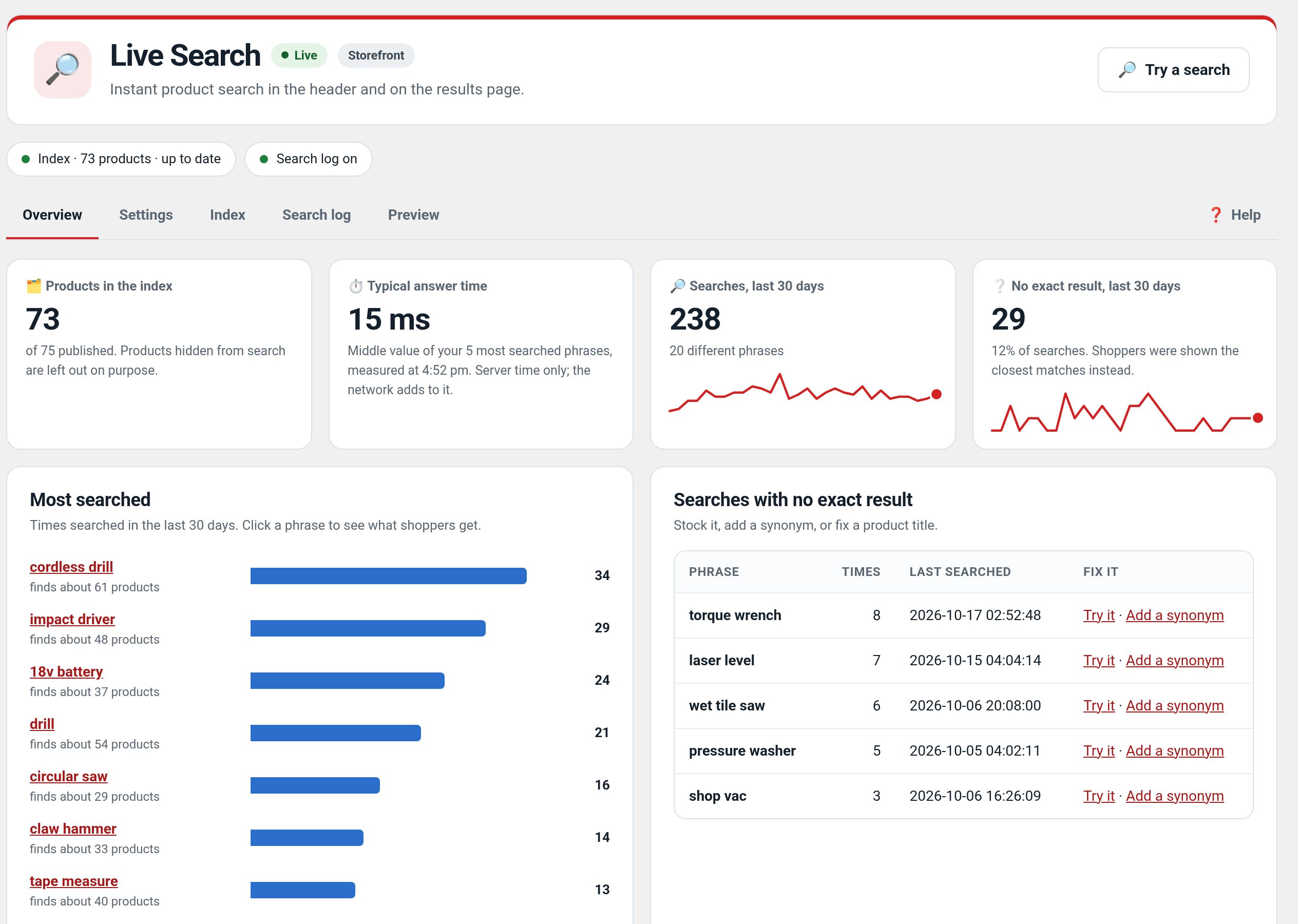 Search: Settings in wp-admin