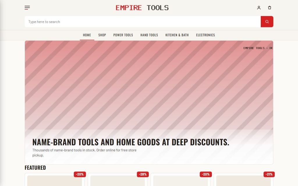 A store built with Factorize